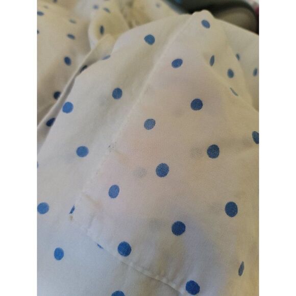 Vintage 80's button up polka dot short sleeve retr - Picture 4 of 4